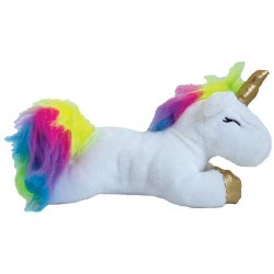 Peluche sonore licorne blanche